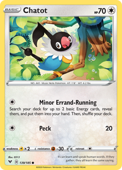 Chatot (139/185) [Sword & Shield: Vivid Voltage] | Good Games Adelaide SA