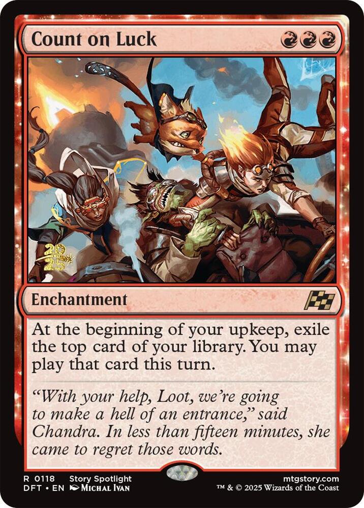Count on Luck 118 (Prerelease Cards)  - Foil | Good Games Adelaide SA