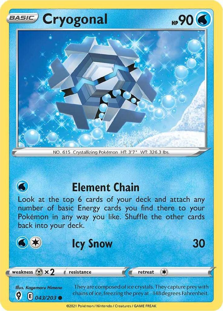 Cryogonal 043/203 (SWSH07: Evolving Skies)  | Good Games Adelaide SA
