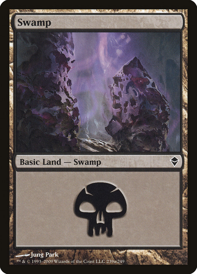Swamp (239a) [Zendikar] | Good Games Adelaide SA