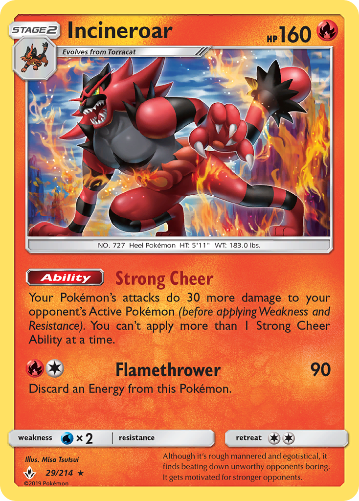 Incineroar (29/214) [Sun & Moon: Unbroken Bonds] | Good Games Adelaide SA