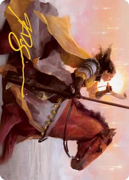 Sunrise Cavalier Art Card Gold Stamped Signature 69 (Art Series: Innistrad: Midnight Hunt)  | Good Games Adelaide SA