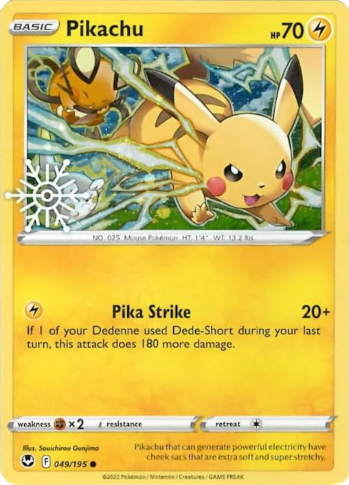 Pikachu (049/195) (Holiday Calendar) [Sword & Shield: Silver Tempest] | Good Games Adelaide SA