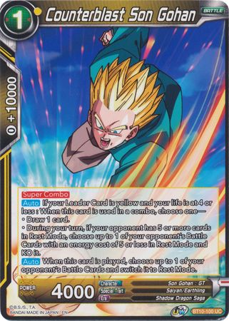 Counterblast Son Gohan (BT10-100) [Rise of the Unison Warrior 2nd Edition] | Good Games Adelaide SA