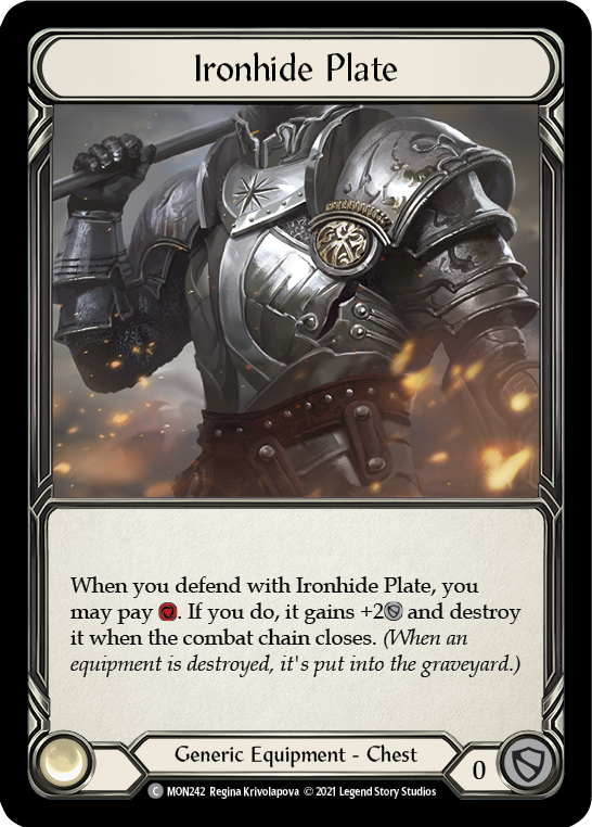 Ironhide Plate [MON242-CF] 1st Edition Cold Foil | Good Games Adelaide SA