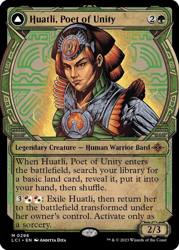 Huatli, Poet of Unity // Roar of the Fifth People 296/291 (The Lost Caverns of Ixalan)  - Showcase | Good Games Adelaide SA