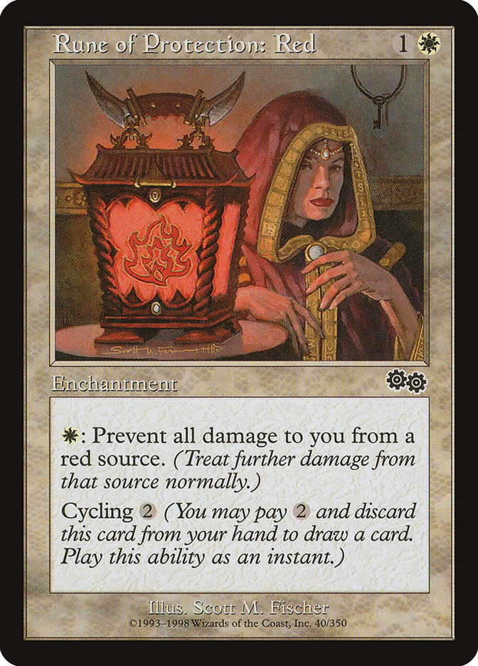 Rune of Protection: Red [Urza's Saga] | Good Games Adelaide SA