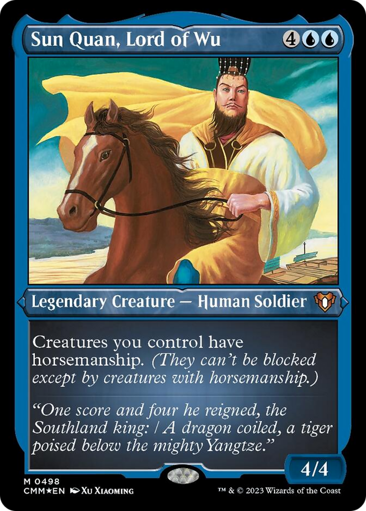 Sun Quan, Lord of Wu (Foil Etched) [Commander Masters] | Good Games Adelaide SA
