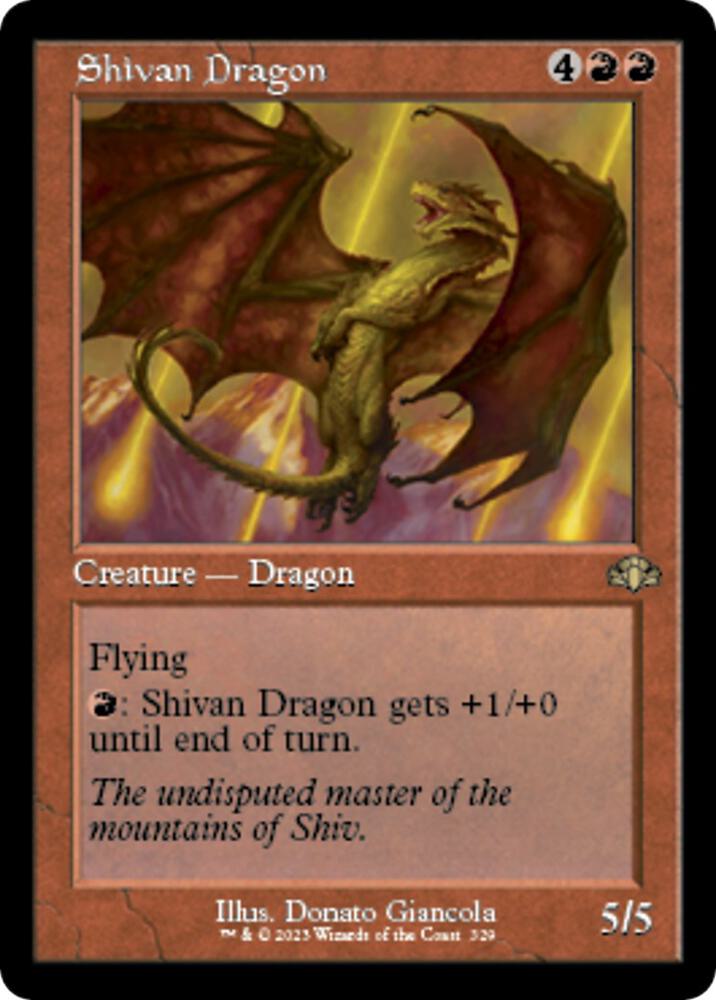 Shivan Dragon Retro Frame 329 (Dominaria Remastered)  | Good Games Adelaide SA