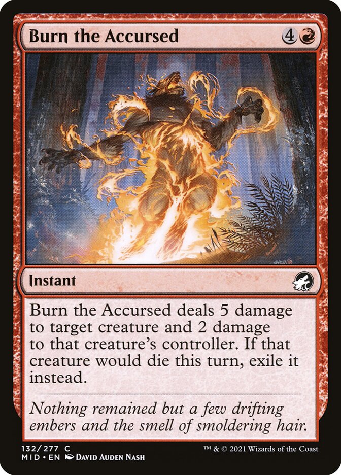Burn the Accursed 132 (Innistrad: Midnight Hunt)  - Foil | Good Games Adelaide SA