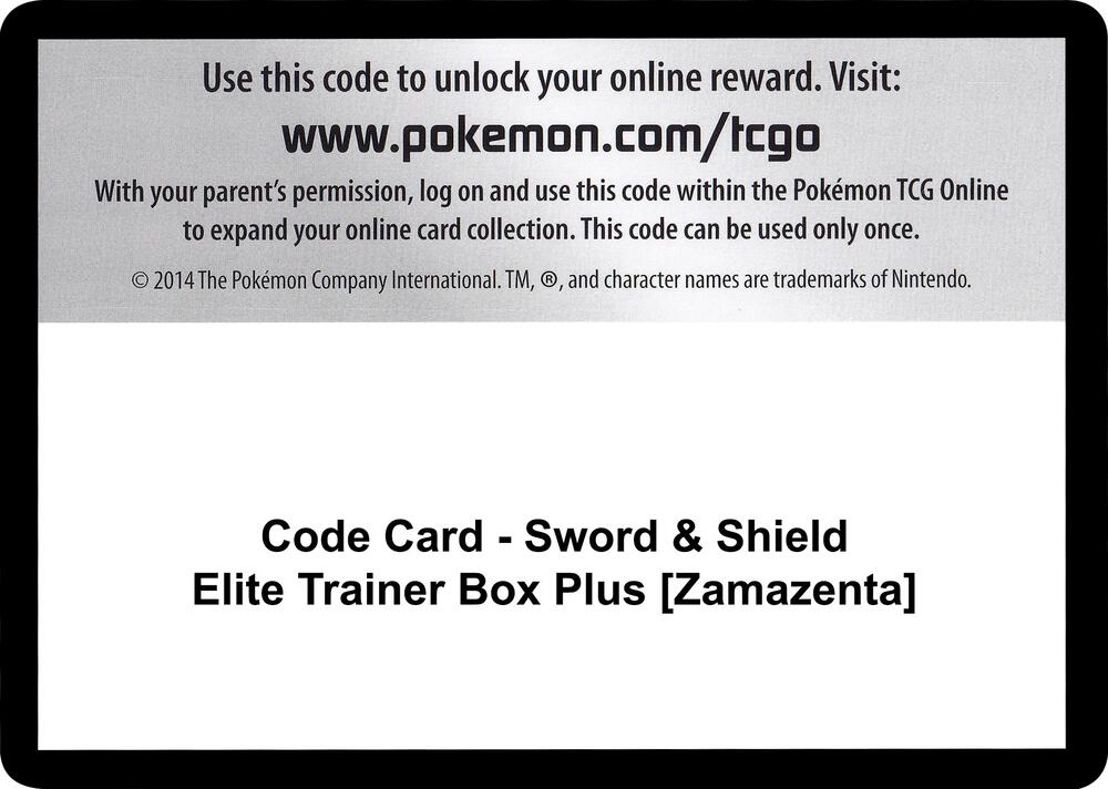 Code Card Sword and Shield Elite Trainer Box Plus Zamazenta  (SWSH04: Vivid Voltage)  | Good Games Adelaide SA