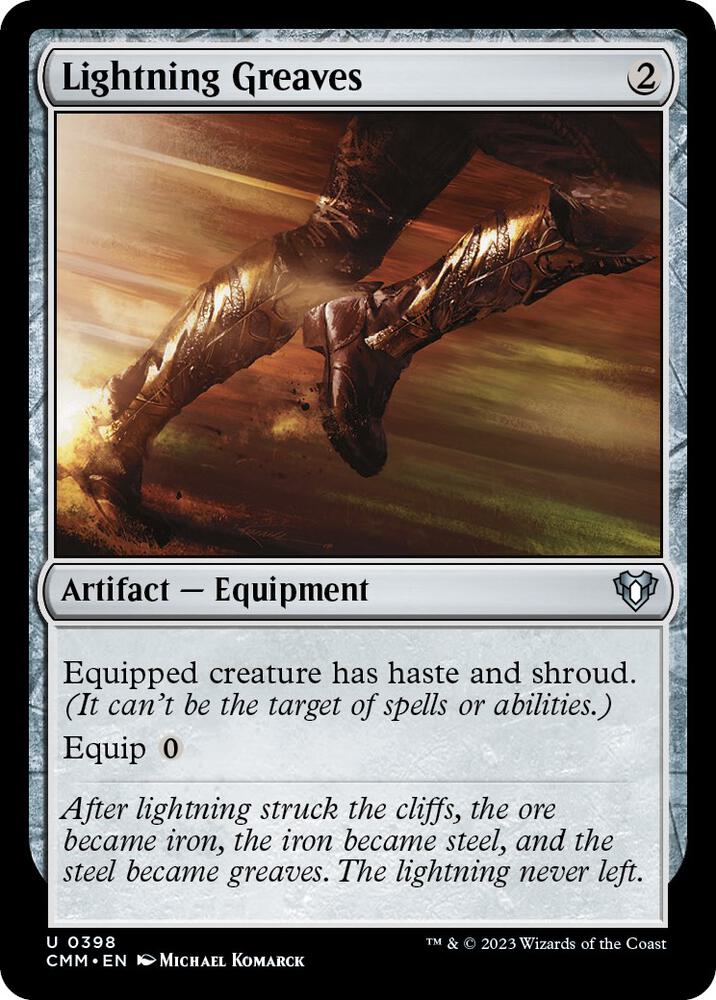 Lightning Greaves 398 (Commander Masters)  - Foil | Good Games Adelaide SA