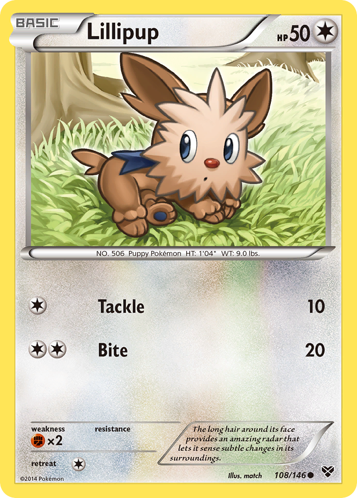 Lillipup (108/146) [XY: Base Set] | Good Games Adelaide SA