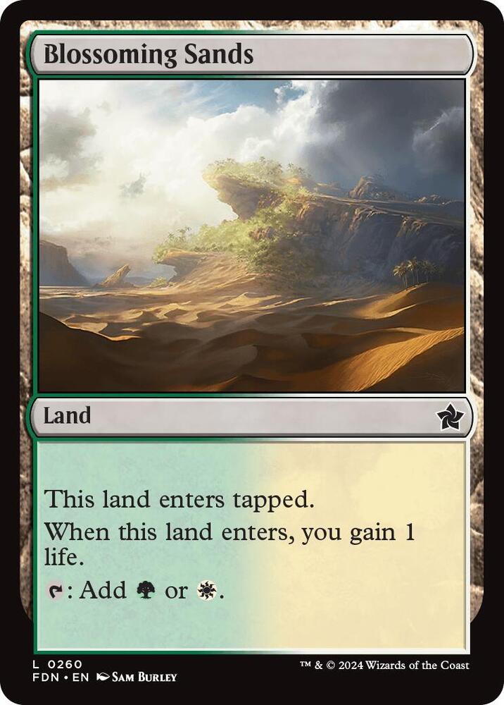 Blossoming Sands 260 (Foundations)  - Foil | Good Games Adelaide SA