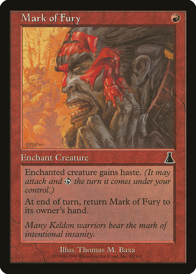 Mark of Fury 93 (Urza's Destiny)  - Foil | Good Games Adelaide SA
