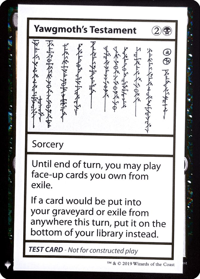 Yawgmoth's Testament [Mystery Booster Playtest Cards] | Good Games Adelaide SA