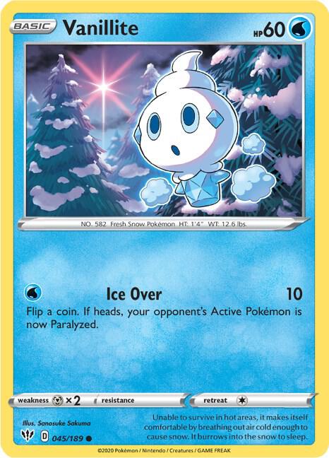 Vanillite 045/189 (SWSH03: Darkness Ablaze)  | Good Games Adelaide SA