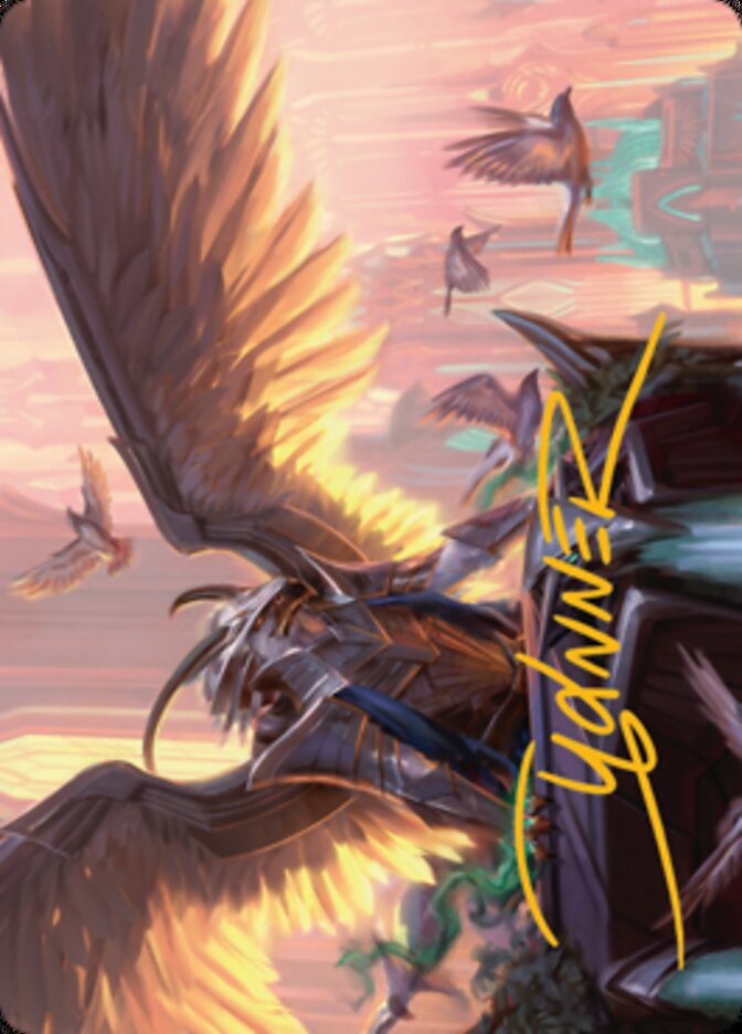 Falco Spara, Pactweaver 1 Art Card (Gold-Stamped Signature) [Streets of New Capenna Art Series] | Good Games Adelaide SA