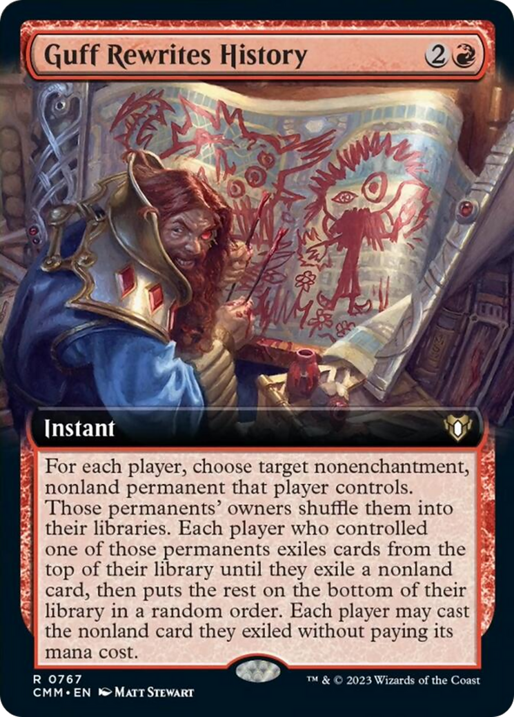 Guff Rewrites History (Extended Art) [Commander Masters] | Good Games Adelaide SA