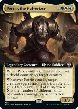 Perrie the Pulverizer Extended Art 107 (Commander: Streets of New Capenna)  | Good Games Adelaide SA