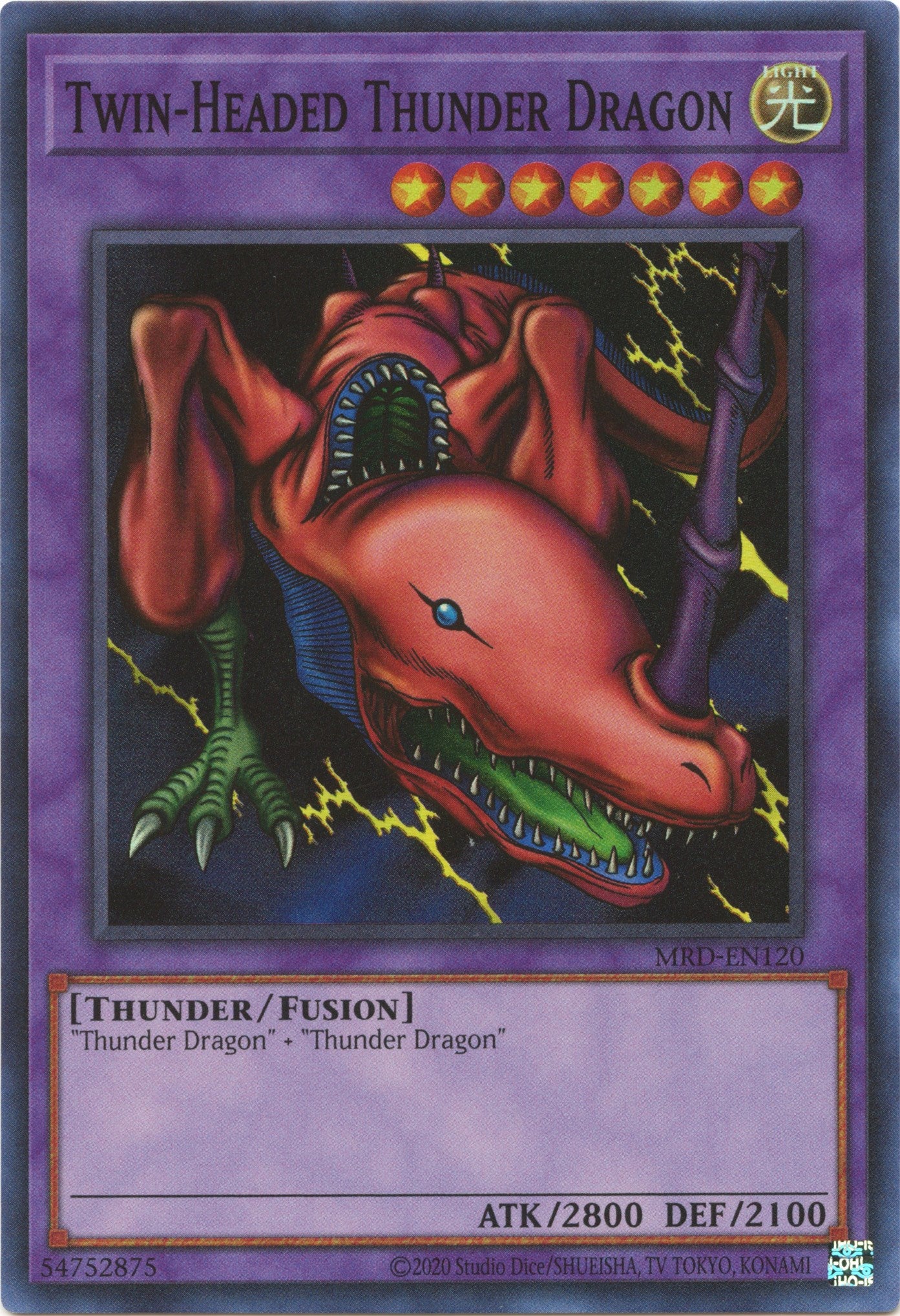 Twin-Headed Thunder Dragon (25th Anniversary) [MRD-EN120] Super Rare | Good Games Adelaide SA