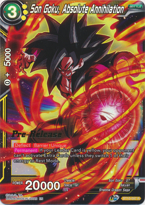 Son Goku, Absolute Annihilation (BT10-097) [Rise of the Unison Warrior Prerelease Promos] | Good Games Adelaide SA