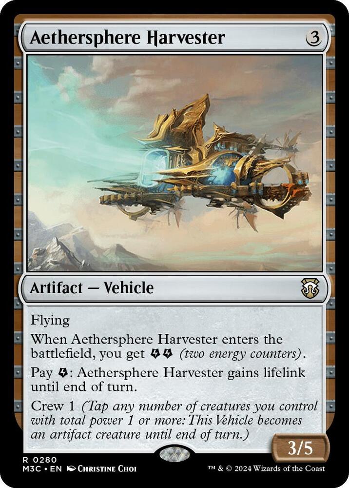 Aethersphere Harvester 280/411 (Commander: Modern Horizons 3)  - Ripple Foil | Good Games Adelaide SA
