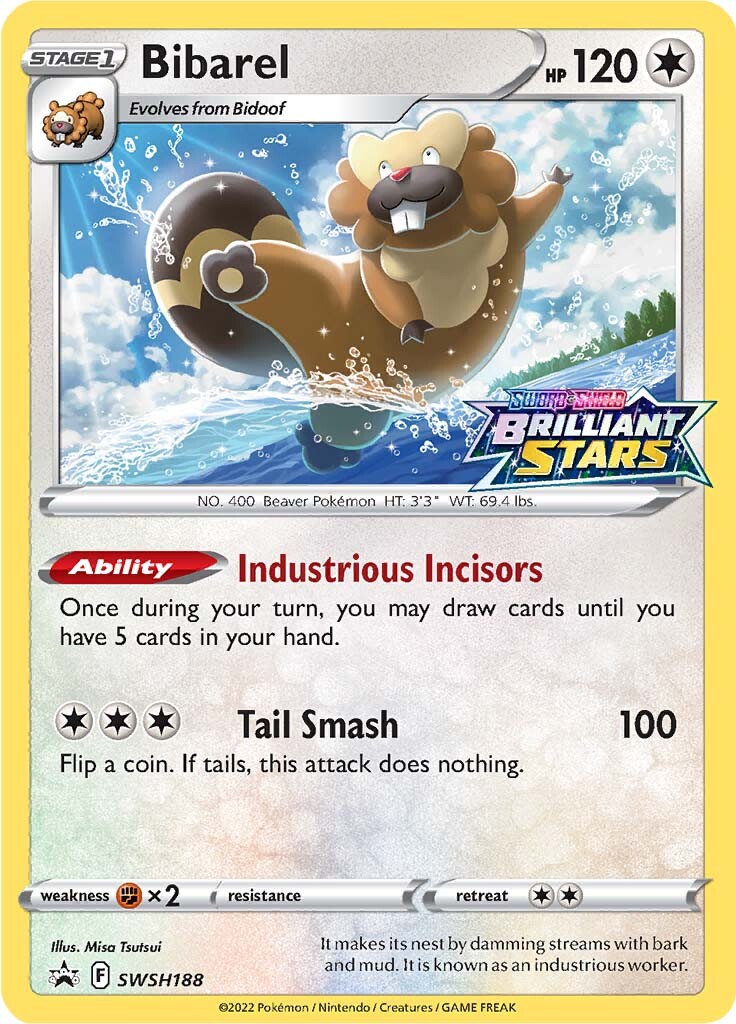 Bibarel (SWSH188) (Prerelease Promo) [Sword & Shield: Black Star Promos] | Good Games Adelaide SA
