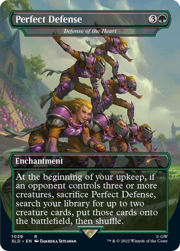 Perfect Defense Defense of the Heart Borderless 1039 (Secret Lair Drop Series)  - Foil | Good Games Adelaide SA
