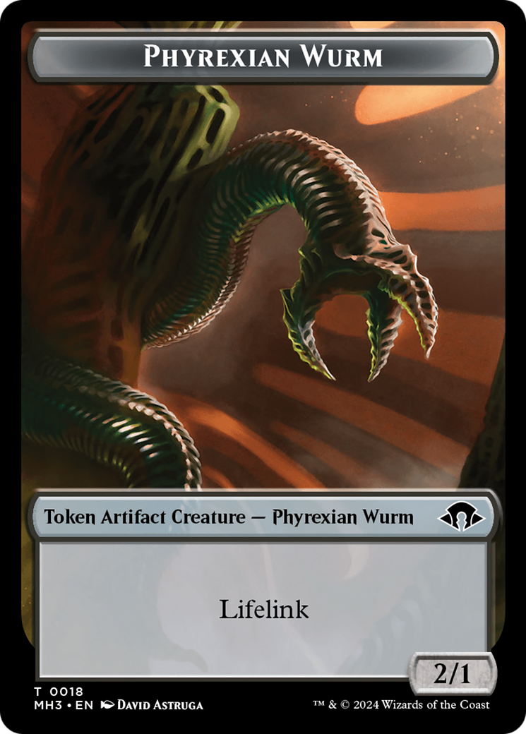 Phyrexian Germ // Phyrexian Wurm (0018) Double-Sided Token [Modern Horizons 3 Tokens] | Good Games Adelaide SA