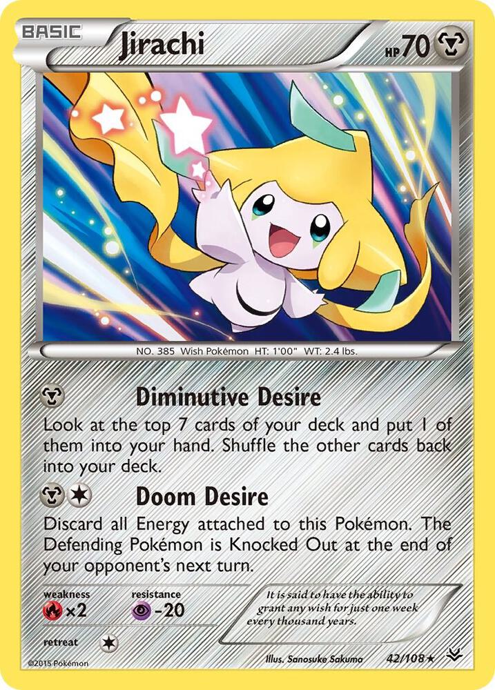 Jirachi 42/108 (XY - Roaring Skies)  - Holofoil | Good Games Adelaide SA