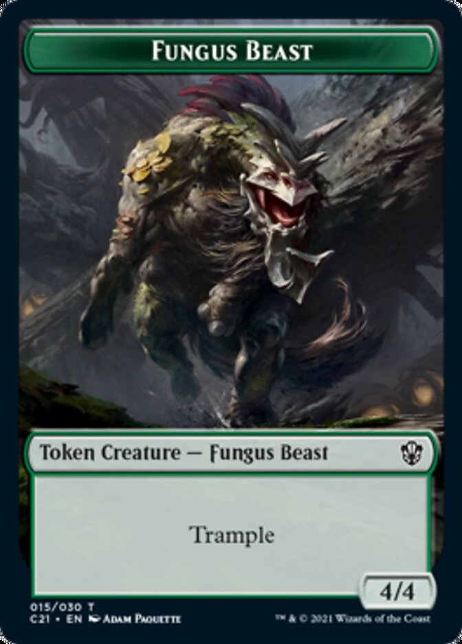 Demon // Fungus Beast Token [Commander 2021 Tokens] | Good Games Adelaide SA