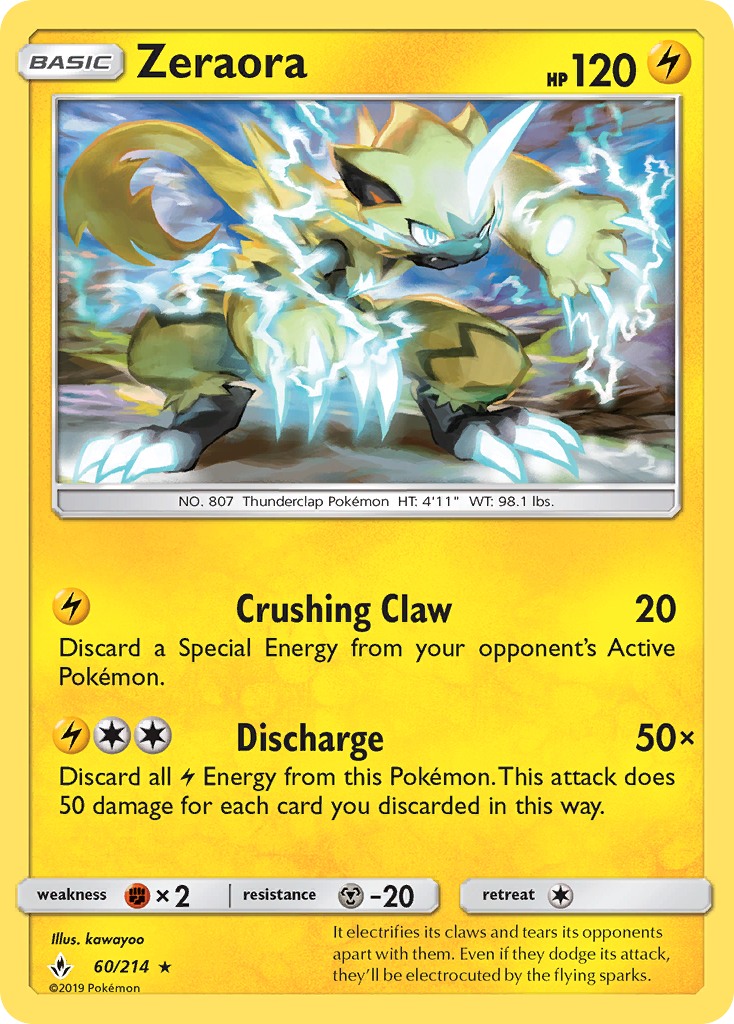 Zeraora (60/214) [Sun & Moon: Unbroken Bonds] | Good Games Adelaide SA