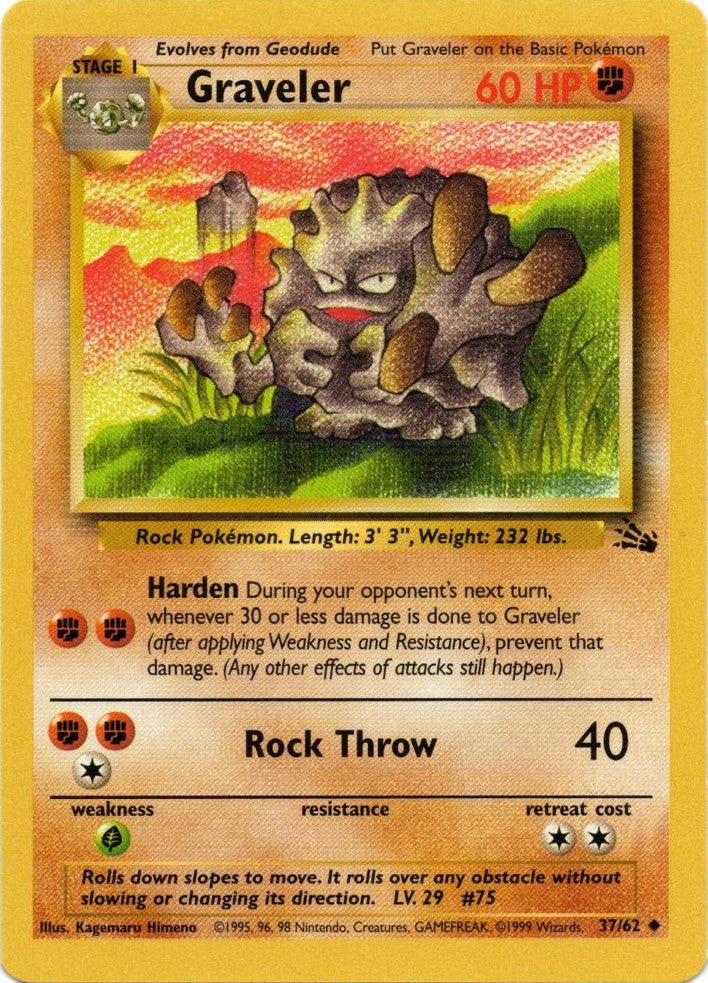 Graveler (37/62) [Fossil Unlimited] | Good Games Adelaide SA