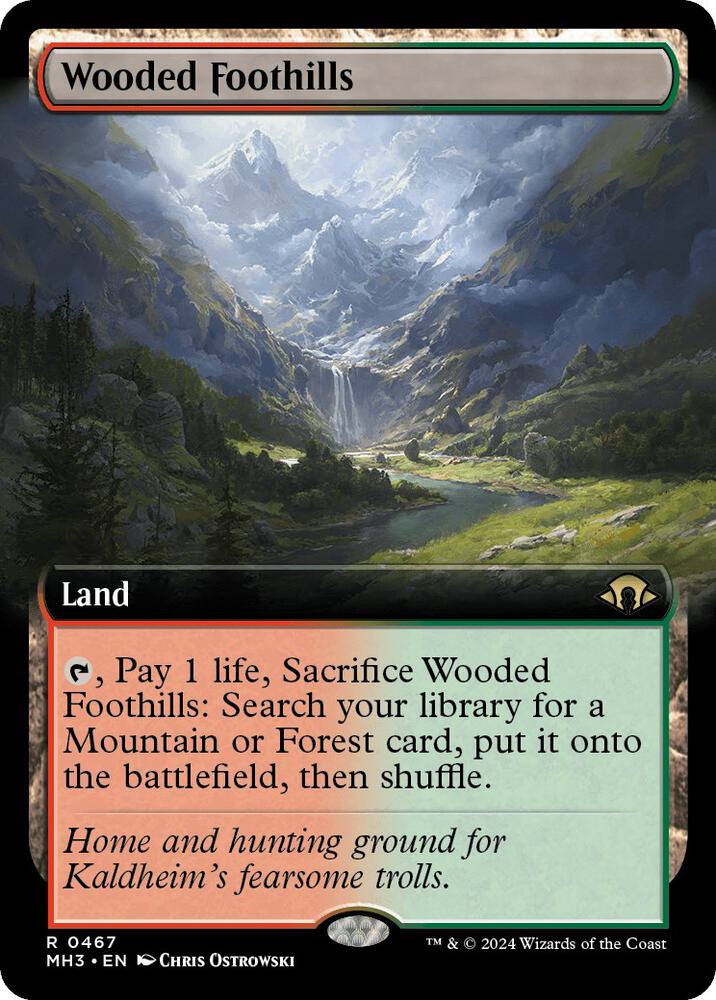Wooded Foothills 467/319 (Modern Horizons 3)  - Extended Art | Good Games Adelaide SA