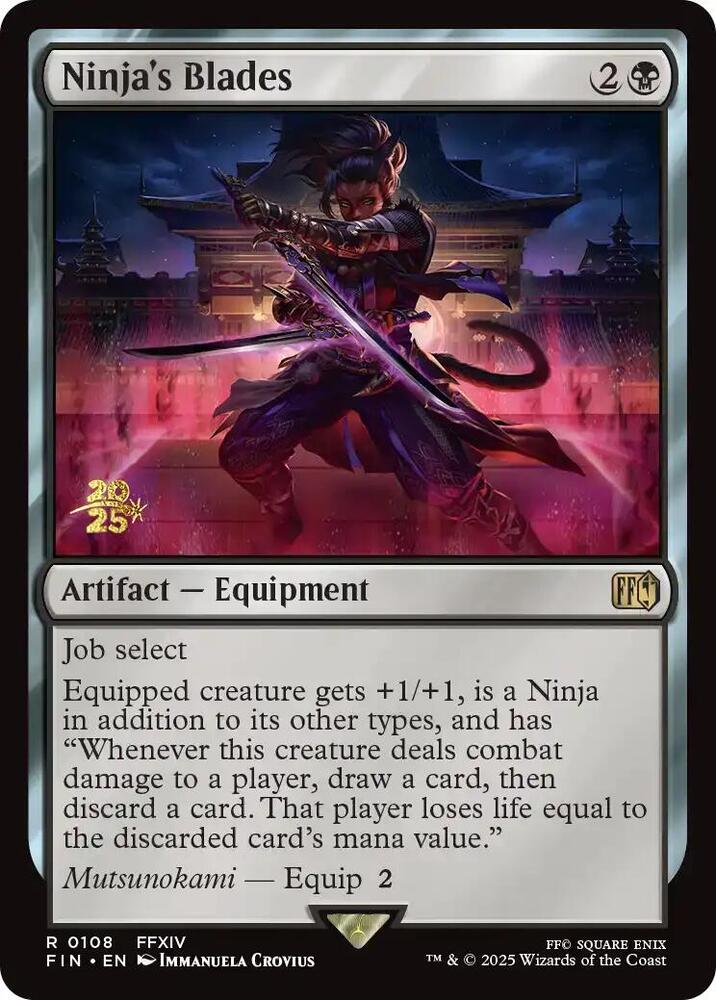 Ninjas Blades 108 (Prerelease Cards)  - Foil | Good Games Adelaide SA