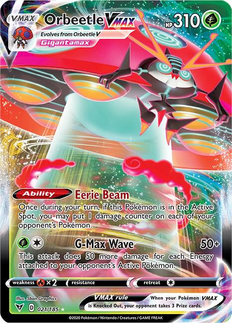 Orbeetle VMAX 021/185 (SWSH04: Vivid Voltage)  - Holofoil | Good Games Adelaide SA
