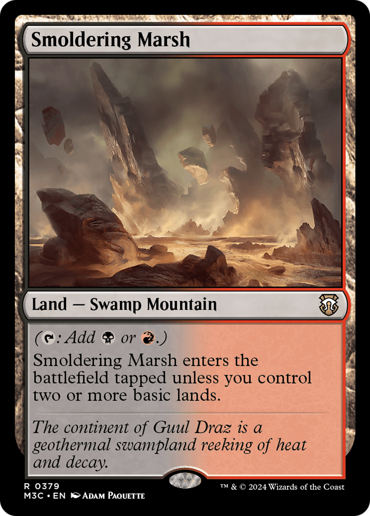 Smoldering Marsh (Ripple Foil) [Modern Horizons 3 Commander] | Good Games Adelaide SA