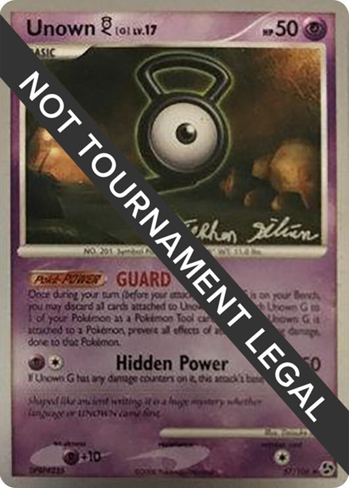 Unown G 2009 Stephen Silvestro 57/106 (World Championship Decks)  | Good Games Adelaide SA