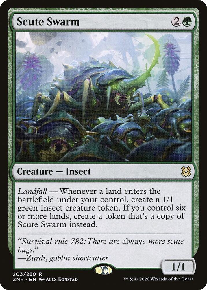 Scute Swarm 203 (Zendikar Rising)  - Foil | Good Games Adelaide SA