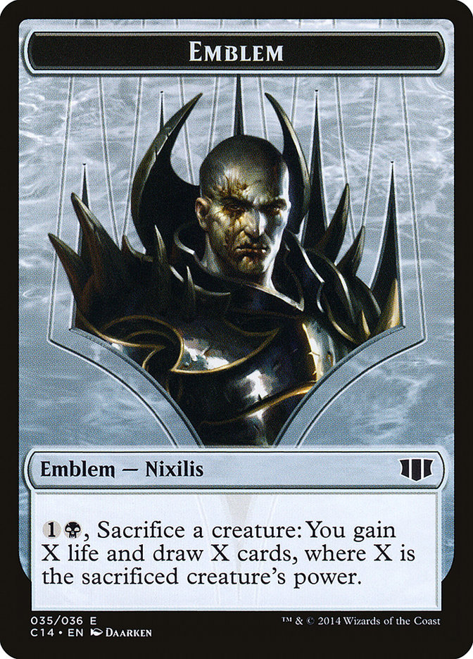 Ob Nixilis of the Black Oath Emblem // Zombie (016/036) Double-sided Token [Commander 2014 Tokens] | Good Games Adelaide SA