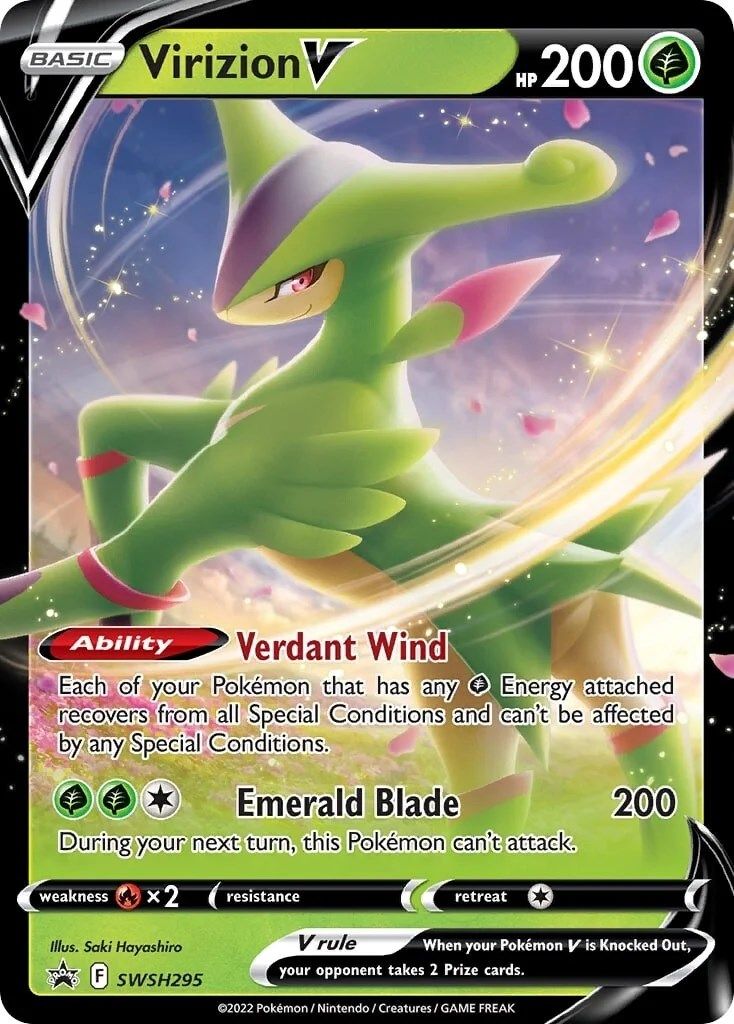 Virizion V (SWSH295) (Jumbo Card) [Sword & Shield: Black Star Promos] | Good Games Adelaide SA