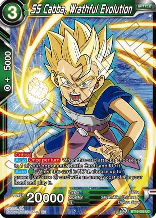SS Cabba, Wrathful Evolution [BT16-059] | Good Games Adelaide SA