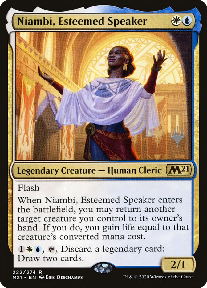 Niambi, Esteemed Speaker (Promo Pack) [Core Set 2021 Promos] | Good Games Adelaide SA