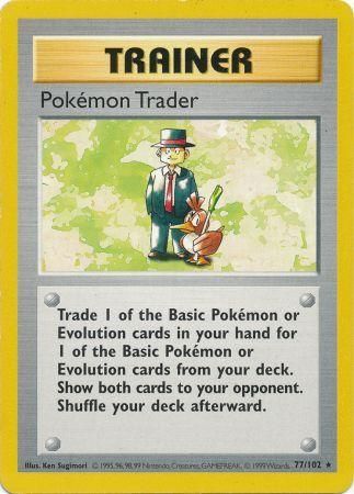 Pokemon Trader (77/102) [Base Set Shadowless Unlimited] | Good Games Adelaide SA