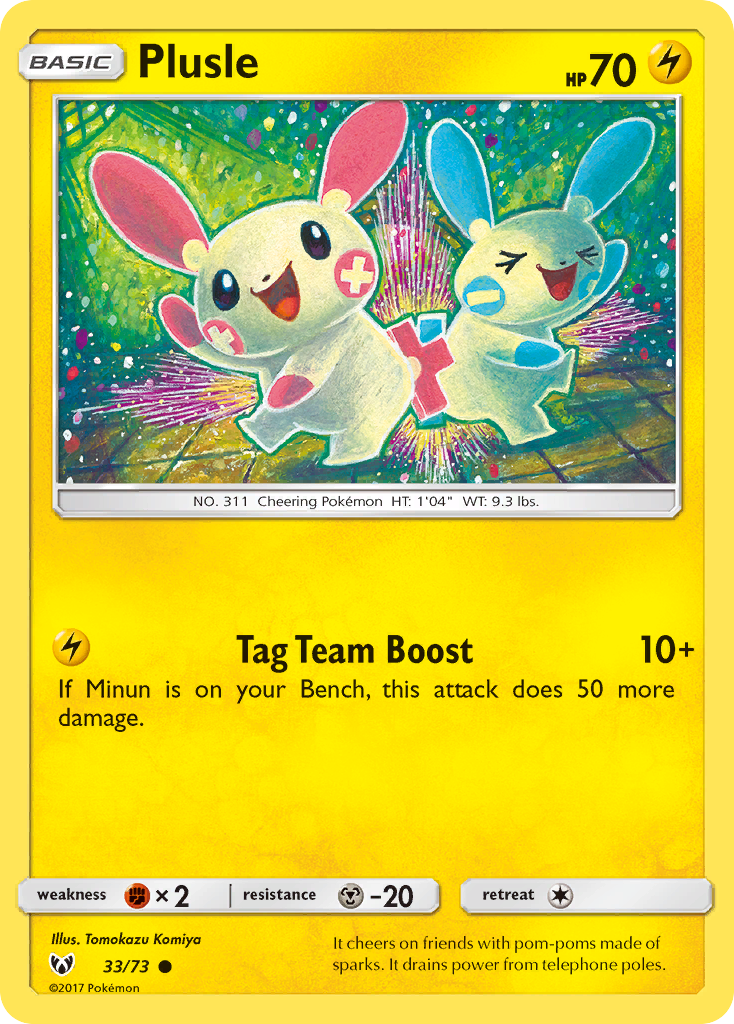 Plusle (33/73) [Sun & Moon: Shining Legends] | Good Games Adelaide SA
