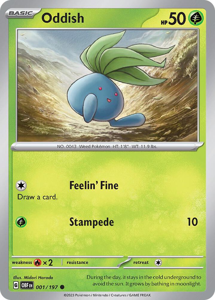 Oddish 001/197 (SV03: Obsidian Flames)  | Good Games Adelaide SA