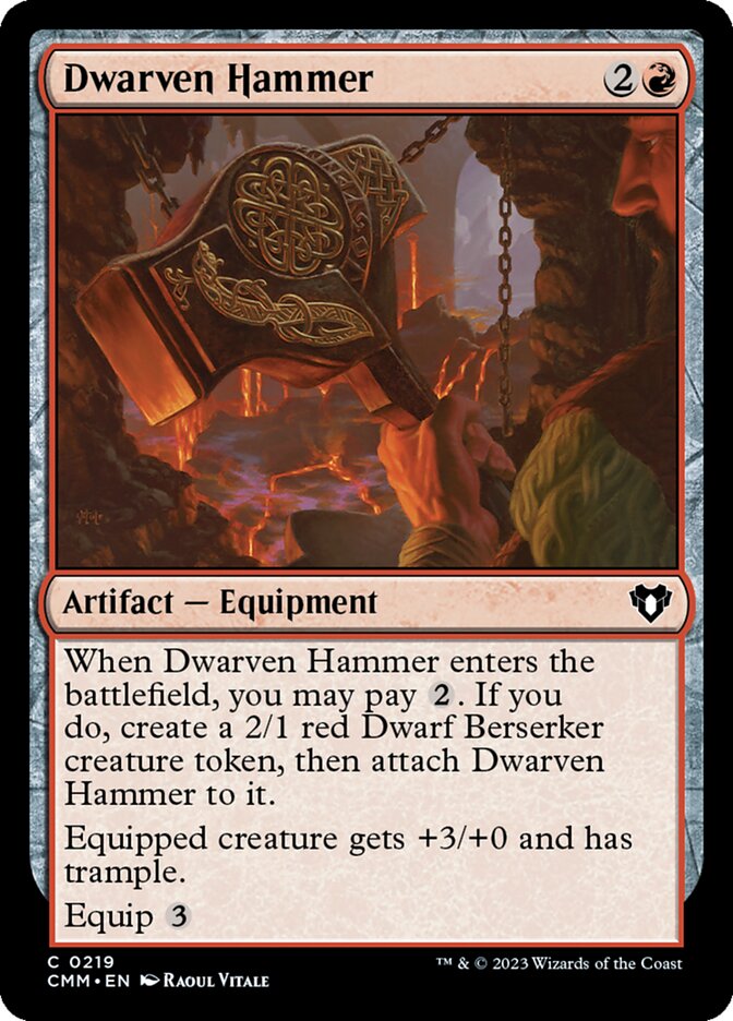 Dwarven Hammer 219 (Commander Masters)  - Foil | Good Games Adelaide SA