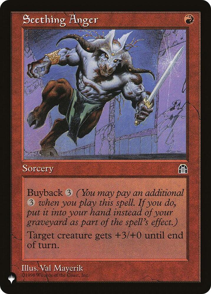 Seething Anger  (The List Reprints)  | Good Games Adelaide SA