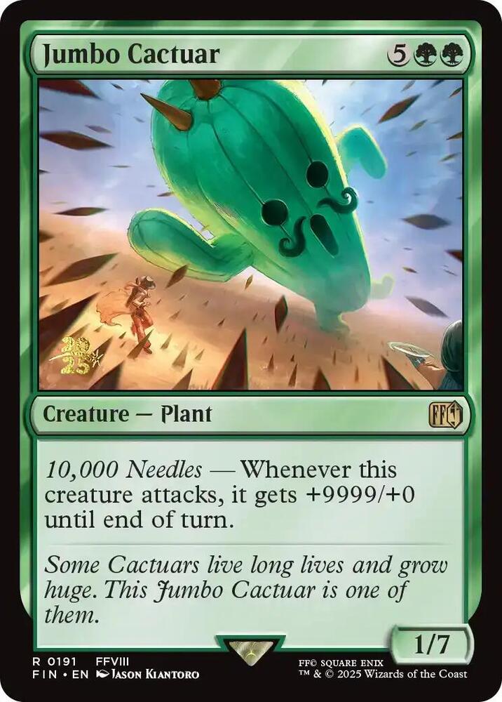 Jumbo Cactuar 191 (Prerelease Cards)  - Foil | Good Games Adelaide SA